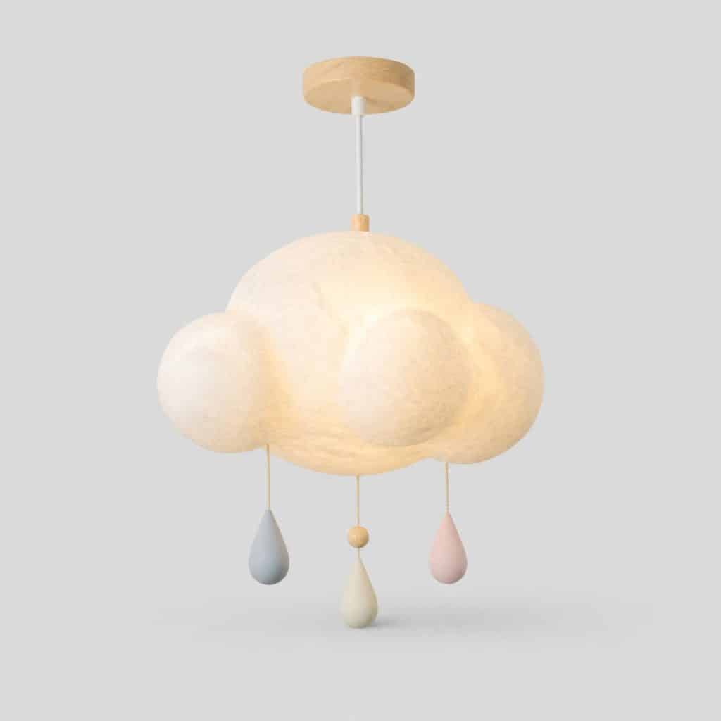 Lustre nuage pastel pour chambre de bébé