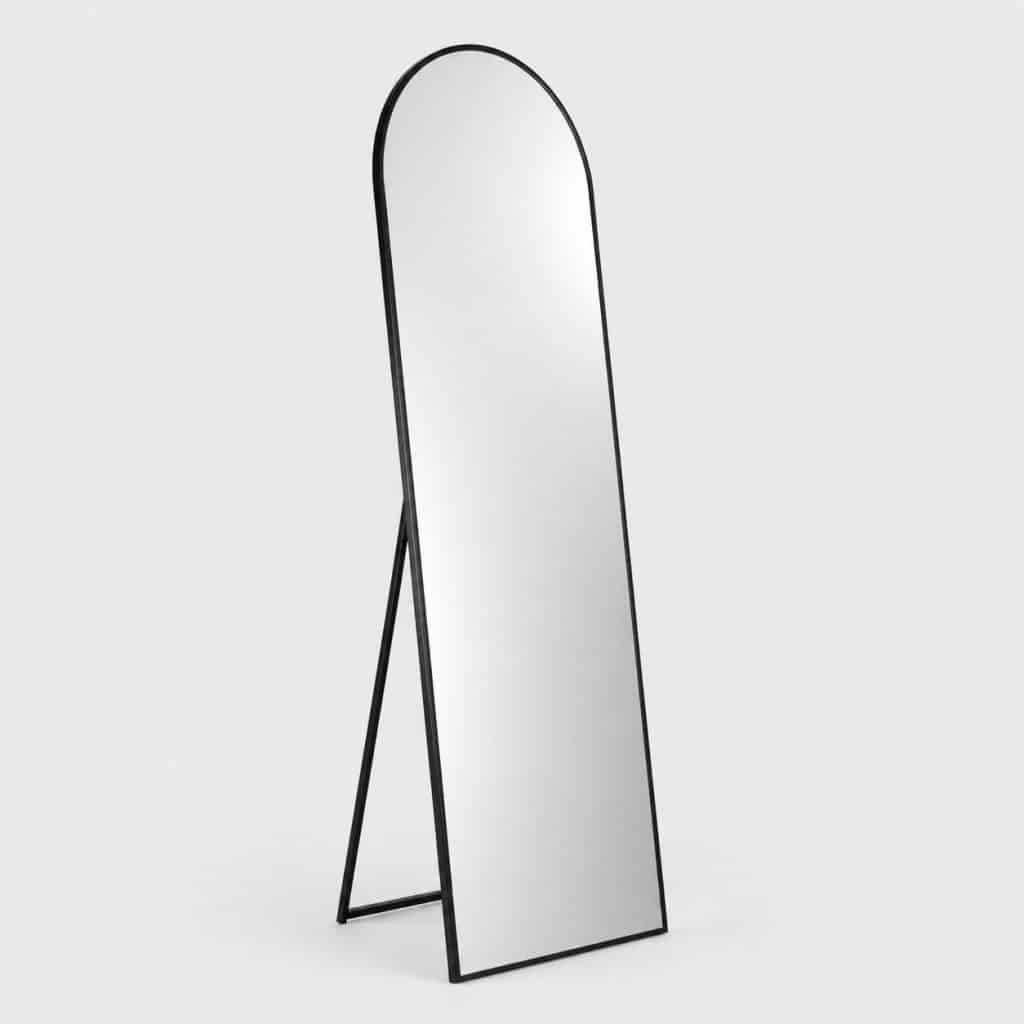 Miroir arche design au cadre métal noir fin
