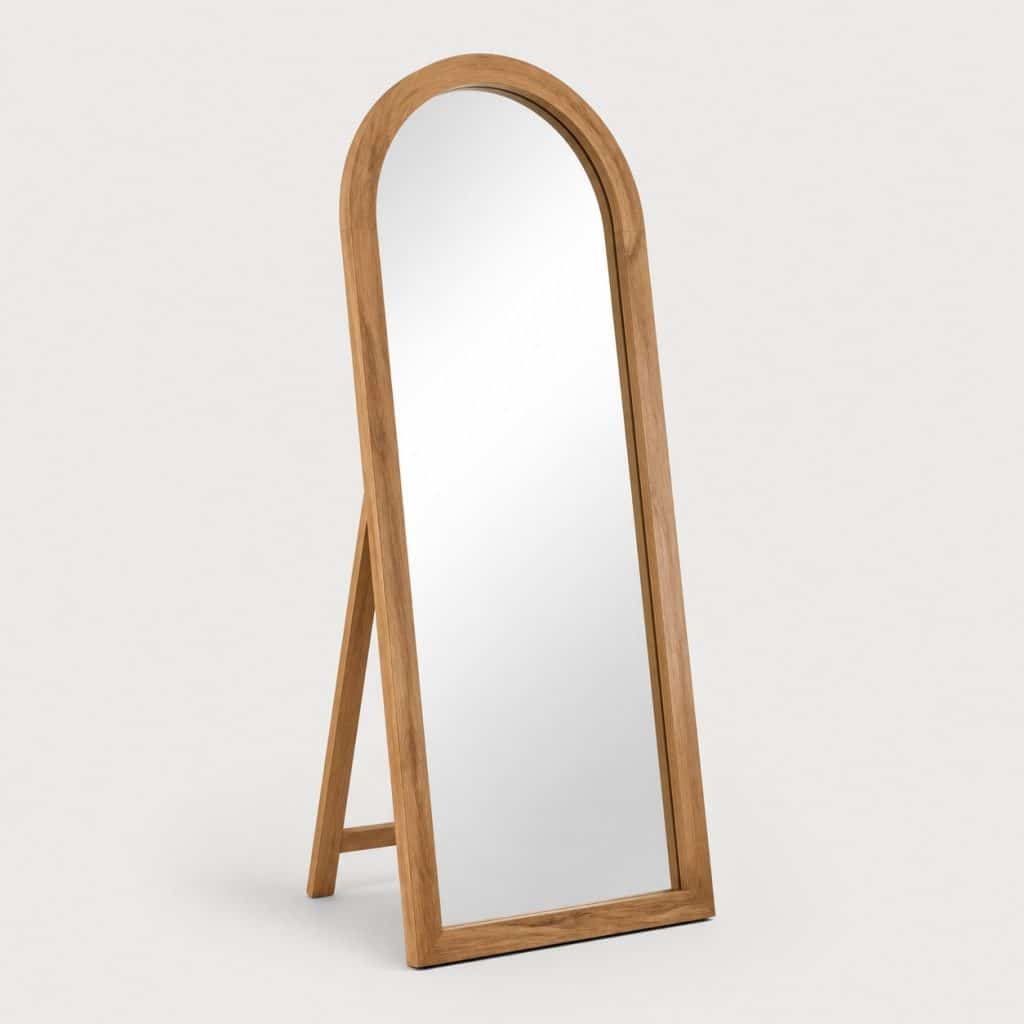 Miroir arche en bois massif au veinage naturel