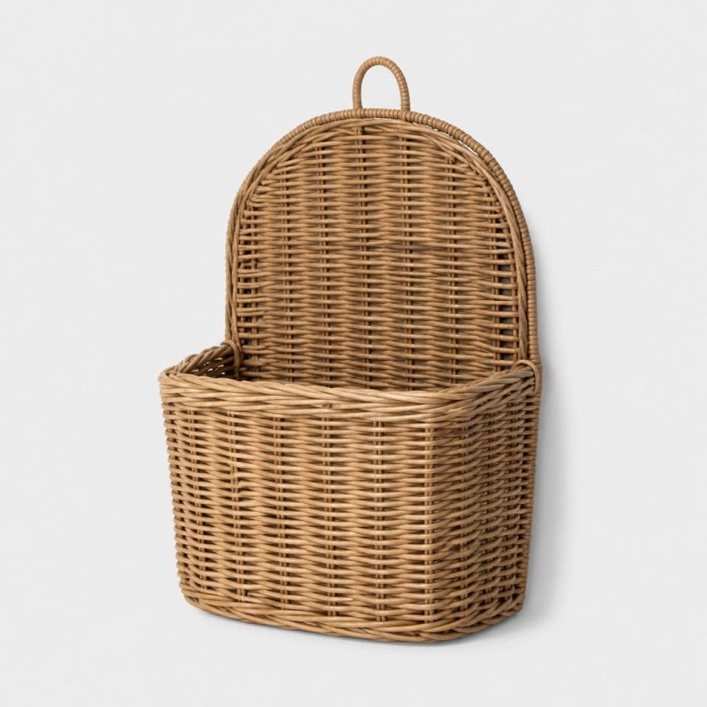 Panier en osier mural à suspendre