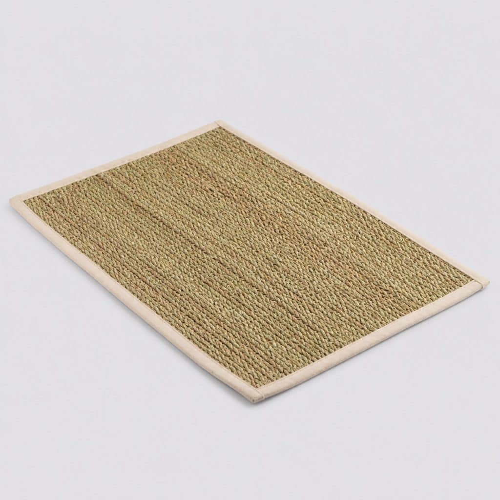 Tapis en jonc tressé compact